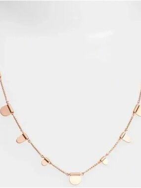 Delicate Rose Gold Disc Charm Necklace - Women’s Jewelry